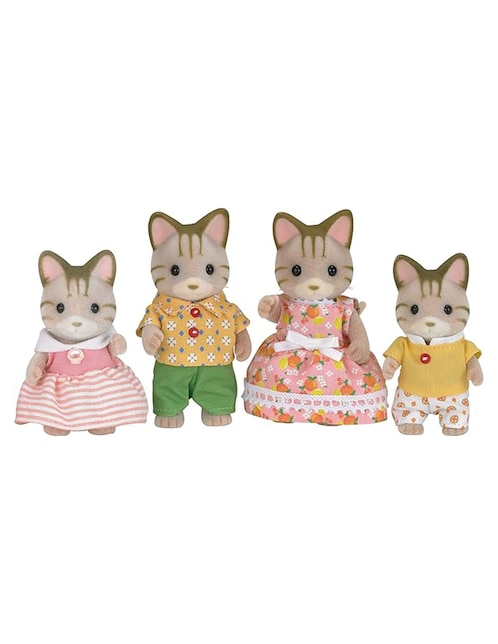 Set muñecas Sylvanian Families Striped Cat Family