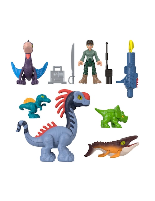 Set figuras acción articulada Jurassic World Imaginext