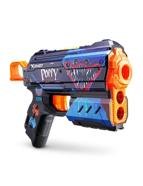 Lanzador de dardos Zuru Skins Flux Blaster Jumpscare Poppy