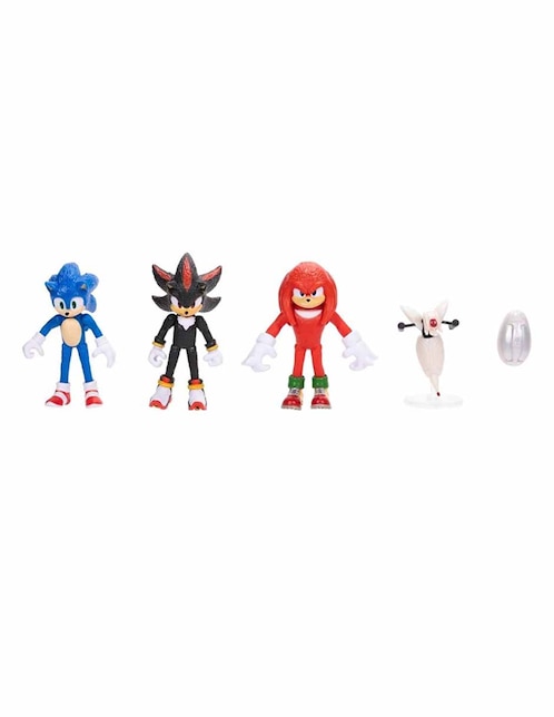 Set figuras acción Sonic Knuckles, Drone, Sonic, Buzz Bomber y Shadow Jakks Pacific