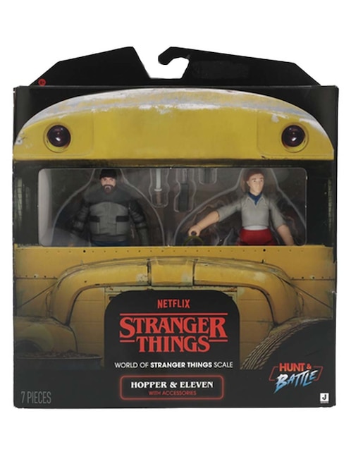JAZWARES Set figuras acción articulada Stranger Things Hopper & Eleven Jazwares