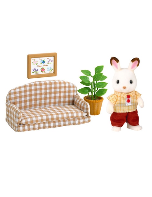 Chocolate Rabbit Father Set Sylvanian Families