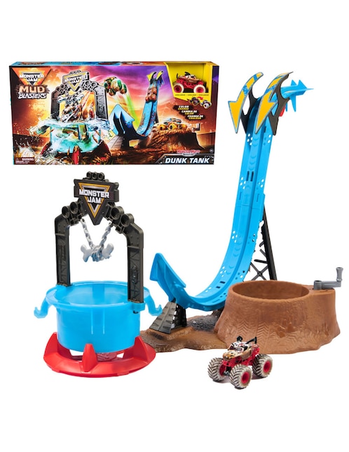Set Monster truck Monster Jam playset lavado extremo