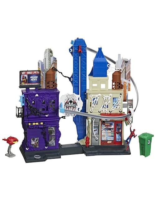Set figuras acción articulada VenomVersus Ciudad Aráncida! Marvel