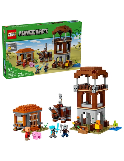 Minecraft Lego el Puesto de Avanzada de los Saqueadores y el Devastador 21278 Minecraft