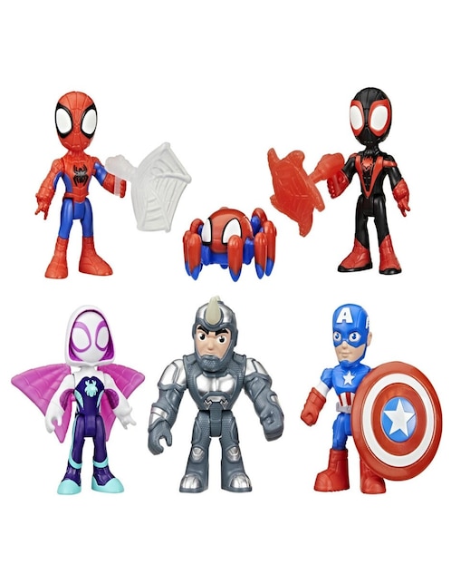 MARVEL Set figuras de juguete articulada Spidey and His Amazing Friends Marvel