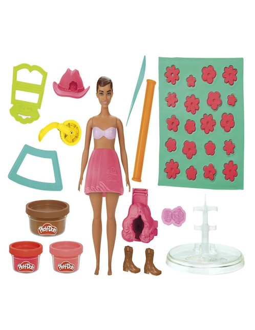 Set muñecas Barbie Play Doh rosas y cerquillos