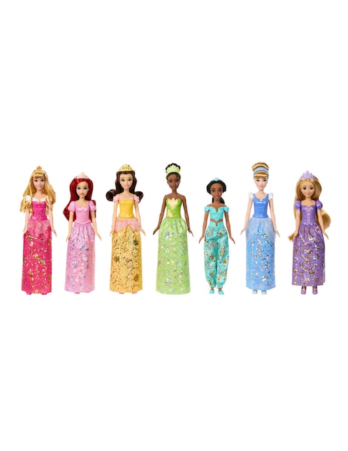 DISNEY Set muñecas Disney paquete de 7 princesas