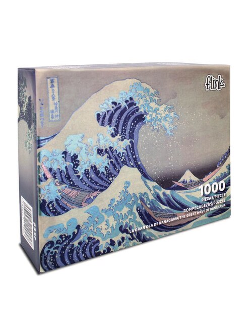 Rompecabezas La gran ola de Hokusai metalizado Flink 1000 piezas 3
