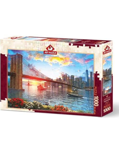 Rompecabezas puente de brooklyn Puesta de sol en Nueva York Art Puzzle 1000 piezas