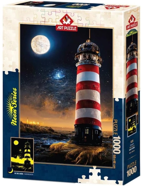 Rompecabezas El Faro Stargate Neon Art Puzzle 1000 piezas