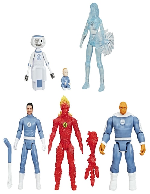 MARVEL Set figuras acción articulada Los 4 Fantásticos: Primeros Pasos Los 4 Fantásticos fans Marvel