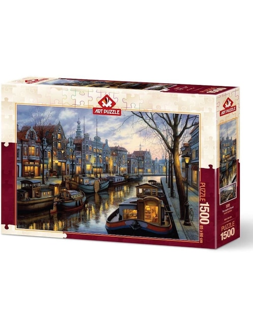 Rompecabezas Amsterdam la luz del canal Art Puzzle 1500 piezas