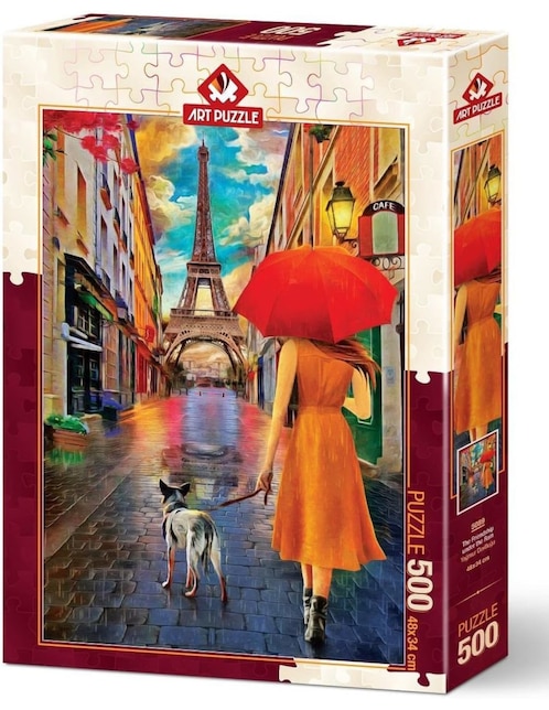 Rompecabezas Paris la amistad bajo la lluvia Art Puzzle 500 piezas
