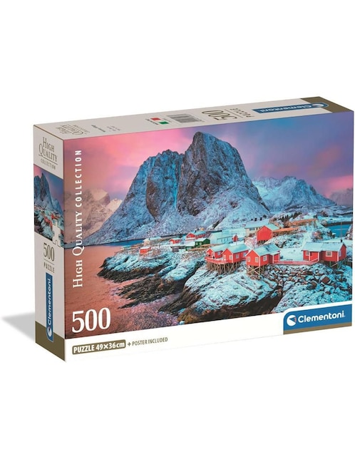 Rompecabezas Lofoten, Noruega Villa Hamnoy Lofoten Noruega Clementoni 500 piezas
