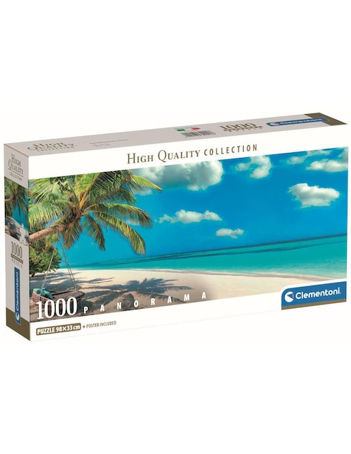 Rompecabezas paisaje de playa  swinging by the ocean (compact pro ecologia) Clementoni 1000 piezas