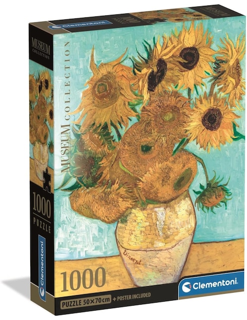 Rompecabezas Vincent Van Gogh Girasoles (Compact Pro Ecología) Clementoni 1000 piezas