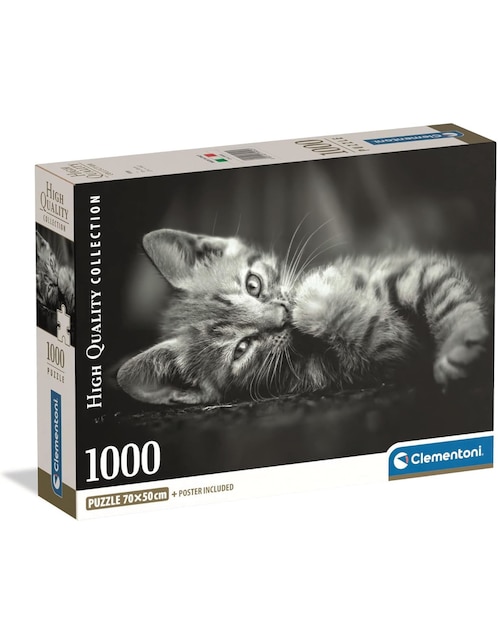 Rompecabezas Gatito Kitty (Compact Pro Ecología) Clementoni 1000 piezas