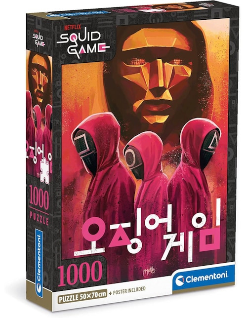 Rompecabezas Serie Squid Game Front Man (Compact Pro Ecología) Clementoni 1000 piezas