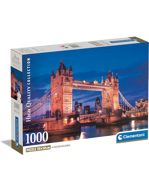 Rompecabezas Londres Tower Bridge (Compact Pro Ecología) Clementoni 1000 piezas