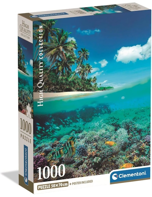 Rompecabezas Playa Soleada Summer Paradise (Compact Pro Ecología) Clementoni 1000 piezas