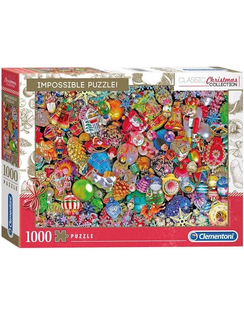 Rompecabezas Imposible Adornos Esferas De Navidad Clementoni 1000 piezas