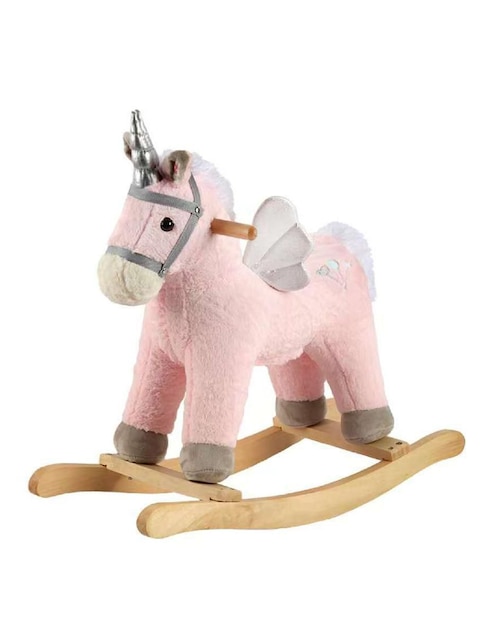 Balancín montable Unicornio Rosa de los Cielos con sonido de batería