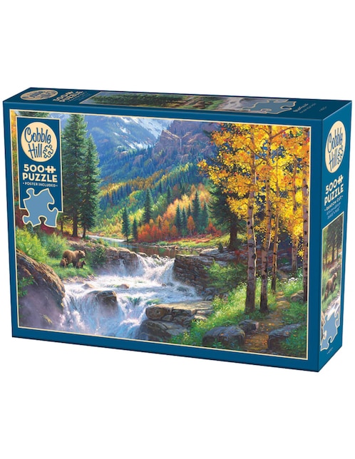 Rompecabezas Animales Bear Falls Cobble Hill 500 piezas