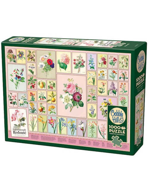 Rompecabezas Flores Redoute Cobble Hill 1000 piezas