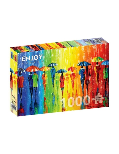 Rompecabezas Arcoíris Lluvia torrencial Enjoy Puzzle 1000 piezas