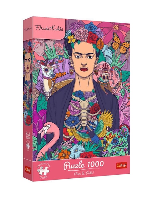 Rompecabezas Frida Kahlo Un Alma Floreciente Trefl 1000 piezas