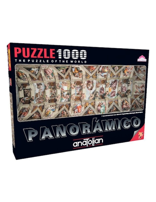 Rompecabezas La Capilla Sixtina Panorámico Anatolian 1000 piezas
