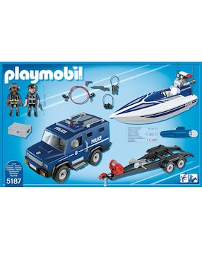 Playmobil City action Coche policía con lancha 5187