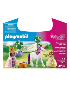 Set De Construcción Playmobil Maletín Grande Princesas Y Unicornio Con 42 Piezas