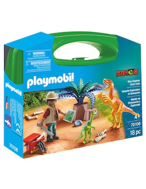 Playmobil Maletín de Dinosaurios y Explorador