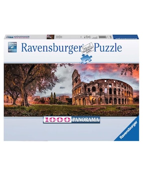 Rompecabezas Ravensburger Coliseo Al Atardecer Panorámico 1000 Piezas