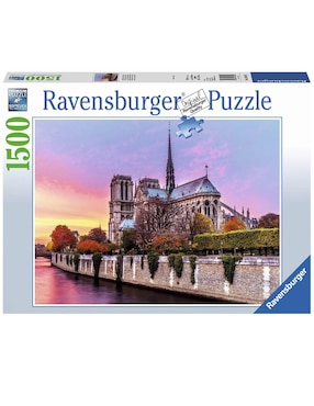 Rompecabezas Ravensburger Notre Dame Al Atardecer 1500 Piezas