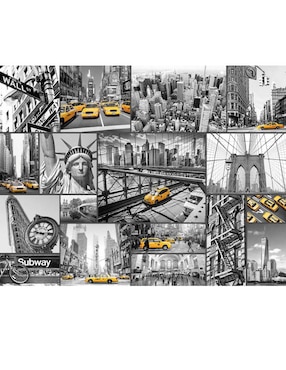 Rompecabezas Ravensburger Collage Taxis New York 1500 Piezas