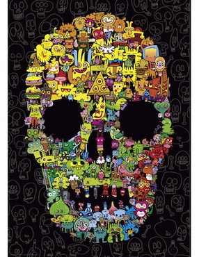 Rompecabezas Burgerman: Collage Calavera 1000 Piezas Heye