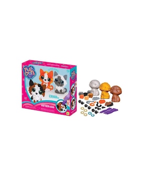 Set de Muñecos en 3D para Decorar Plush Craft Kitten Club Minis Orb Toys