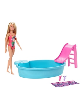 Muñeca fashion Barbie Piscina Glam