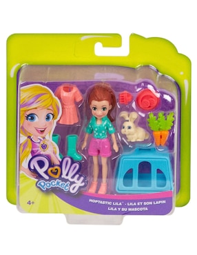 Muñeca Fashion Polly Pocket Lila Y Su Conejito