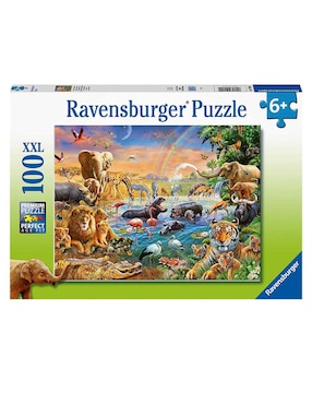 Rompecabezas Ravensburger Animales De La Sabana 100 Piezas