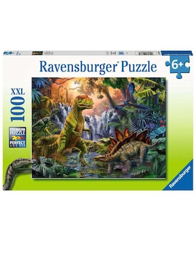 Rompecabezas Ravensburger Oasis De Dinosaurios 100 Piezas