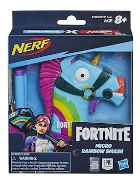 Lanzador Micro Rainbow Smash Nerf Fortnite