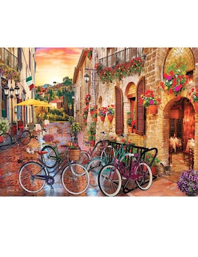 Rompecabezas David Maclean: Bicicletas en la toscana 1000 piezas Anatolian