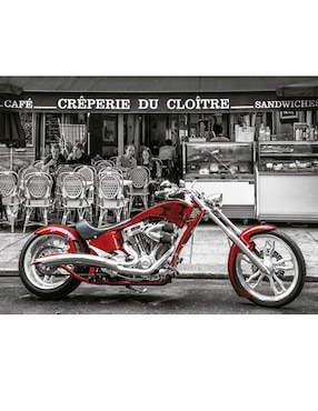 Rompecabezas Susanne Kramer Moto Roja Chopper 1000 piezas Anatolian