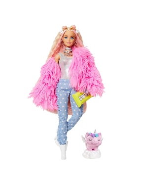 Muñeca fashion Barbie Xtra rosa