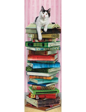 Rompecabezas Eurographics 1000 piezas Gato Universitario Entre Libros