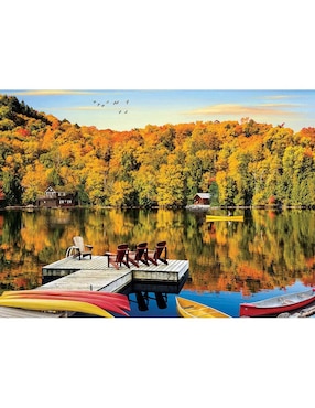 Rompecabezas Eurographics 1000 piezas Cabaña En El Lago Quebec